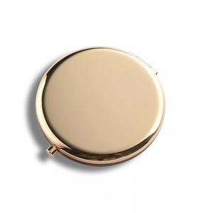 Espejo de Bolsillo Redondo de Metal Dorado de Alta Calidad Personalizado Win Sun - Product Image 4
