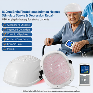 Casco de Terapia de Luz Roja e Infrarroja Cercana de 810nm, Iluminador Infrarrojo para Terapia en el Hogar, Cuidado Cerebral y Rehabilitación para <span class=keywords><strong>Alzheimer</strong></span> - Product Image 1
