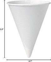 Gobelets en papier blanc Yuanyi Modern de 4 oz avec bord rond (boîte de 5000)
