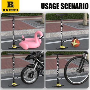 BAIMEI pompa kompresor udara Manual tekanan tinggi, pengukur tekanan ban plastik untuk mobil sepeda motor untuk penggunaan Manual - Product Image 6