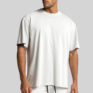 Camiseta Oversize de Felpa Francesa de Alta Calidad, Camisetas Casuales de Diseñador, Camiseta Lisa de Algodón 100% de Gran Gramaje, Fabricante - Product Image 1
