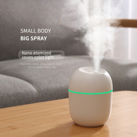 Mini humidificateur d'air ultrasonique portable en plastique à bas prix 220ml diffuseur d'huile essentielle USB de bureau pour voiture à la maison garantie 1 an