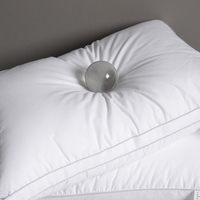 Oreiller de luxe en coton/polyester imperméable 250TC pour sommeil profond, design ergonomique breveté, soutien du cou, pour dormeurs sur le côté et sur le dos
