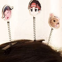 Épingles à cheveux en acrylique personnalisées pour bricolage Épingles à cheveux élastiques colorées pour les fans de Kpop Idol Accessoires imprimés UV pour les fêtes d'anniversaire