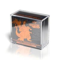 Maßgefertigte Transparente Acryl-Vitrine für TCG Trainer-Boxen, OEM Acryl-Kartenaufbewahrungsbox mit Deckel Staubdichte Stapelbare Vitrine