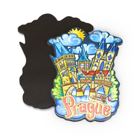 Produits de vente chaude 2025 décor à la maison réfrigérateur Shineys feuille d'aluminium autocollants magnétiques tchèque Prague aimant de réfrigérateur
