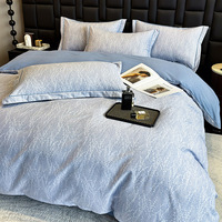 Vente en gros de linge de lit en coton 100% imprimé personnalisé, prix bas, luxe, ensemble de 4 pièces pour housse de couette