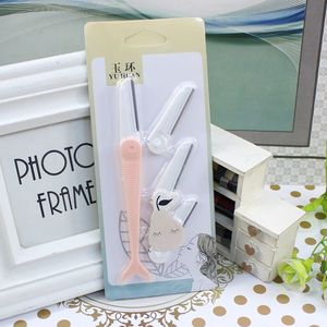 Yuhuan Eyebrow Trimmer <b>Set</b> 3 In 1 Plastic Folding <b>Razor</b> For Beginners With Rounded Tip - Product Image 2