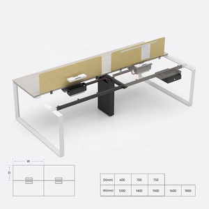 Estación de Trabajo Modular Extensible Moderna para 4 Personas con Diseño de Bancos para Espacios Amplios y Equipos de Tamaño Mediano - Product Image 2