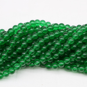 Perles de jade malaisien rondes, perles en vrac pour la fabrication de bracelets, 8 mm, couleur verte naturelle, origine Yiwu, été 2024 - Product Image 2