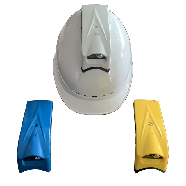 Safety Helmet 1080P HD 4G Smart Helmet with Camera Hard Hat Camera Split Security Helmet with Live Stream Video