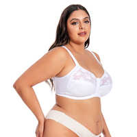 Soutien-Gorge en Dentelle Grande Taille Doux Sans Armature à Ouverture Devant en Polyamide pour Femmes, Grande Taille et Poitrine Généreuse, Vente en Gros