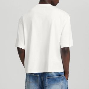 Manufacturer 250GSM Solid Blank <b>Box</b> Tee <b>Drop</b> Shoulder Boxy Fit Oversized Heavyweight Knitted 100% Cotton Men's T-Shirt - Product Image 3