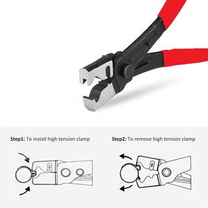 7-Inch Carbon Steel Automobile Repair Tools Clic-R Collar Pliers Carbon Steel PVC Handle DIY Grade OEM <b>Hose</b> <b>Clamp</b> Plier - Product Image 5