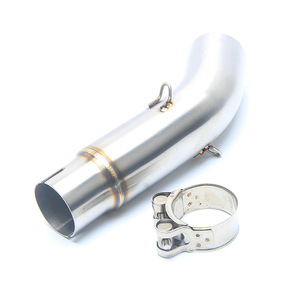 Adaptador de codo de acero inoxidable de 51 mm para tubo de escape de motocicleta Suzuki GSR750, sección central con abrazadera incluida - Product Image 1