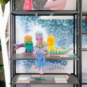 Figurine d'action sirène personnalisée imprimée en <span class=keywords><strong>3D</strong></span>, jouet coloré en PLA, ornements de maison, sirène articulée, animaux écologiques - Product Image 5