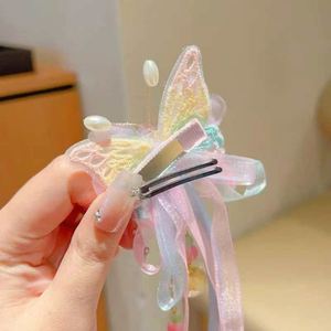 Pinza de Pelo con Mariposa de Estilo Dulce para Mujer, Material Plástico y Empaque de Cartón, Accesorio para el Cabello con Cinta de Estilo Chino - Product Image 5