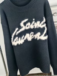 Suéter de Mohair Personalizado para Mujer, Suéter de Punto con Letras Jacquard, Suéter de Punto Afelpado - Product Image 6