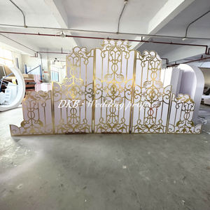 Decorazione di nozze DKB taglio di lusso costruzione di Design della <span class=keywords><strong>finestra</strong></span> posteriore parete a goccia evento di nozze sfondo della fase - Product Image 3