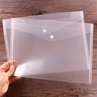 Pochette de classement avec logo personnalisé Sac en plastique transparent pour documents de format A4 Sac de classement en PP avec bouton pression