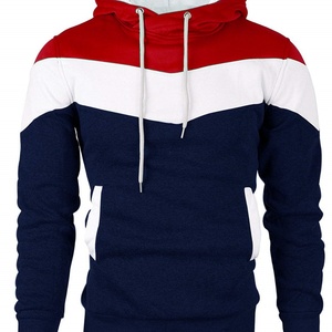 Sweat à capuche polaire oversize confortable pour homme, style streetwear hip-hop, avec couleurs contrastées et design graphique brodé cool à fermeture éclair - Product Image 1