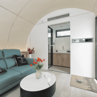 Maison conteneur de luxe Royalstar N30 sur roues, 40 pieds, préfabriquée, pour camping, mini-maison ou appartement