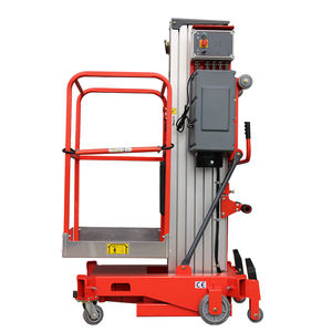 Aluminium elektrik Aloi teleskopik pria, angkat <span class=keywords><strong>platform</strong></span> pekerjaan udara vertikal 6 meter - Product Image 4