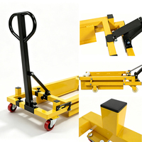 Carretilla Elevadora Hidráulica Manual para Cajas de Plástico, Contenedores de Almacenamiento, Manipulación en Taller, Carro Elevador de Palets