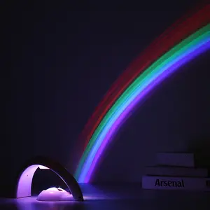 Luz colorida de La Noche de la mesa de luz del arco iris de la suerte en oferta en la habitación