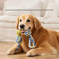 Jouet en corde pour chien robuste pour jeu de la corde |   Jouet en polyester résistant aux morsures pour grands chiens |   Entraînement interactif et jeu récompensant