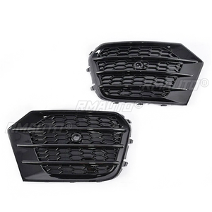 2 Piezas Rejilla de Faro Antiniebla Delantero para Coche, Cubierta de Parrilla de Lámpara Antiniebla para Audi Q3 2016 2017 2018, Estilo Panal, Pieza de Repuesto - Product Image 2