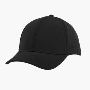<span class=keywords><strong>Casquette</strong></span> à bord incurvé unisexe de haute qualité Logo personnalisé 6 panneaux <span class=keywords><strong>Casquette</strong></span> de baseball perforée vierge Sport Papa Chapeau de découpe laser étanche - Product Image 4