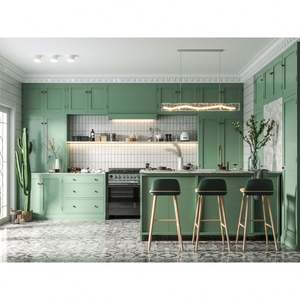 Muebles de Cocina de Diseño Personalizado, Madera Maciza de Roble, Lacado o Acabado, Gabinetes de Cocina Modernos de Estilo Nórdico - Product Image 2