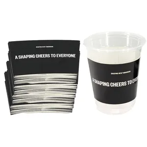 Manicotto per tazza di carta in cartone con manicotto per tazza di caffè di dimensioni personalizzate di alta qualità