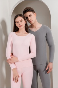 <strong>Men</strong> Women's Double-Sided Matte Seamless <strong>Thermal</strong> Knitted Underwear Autumn Winter Proof Pants Set Comfortable <strong>Thermal</strong> Clothes - Product Image 4