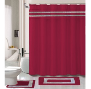 Ensemble <span class=keywords><strong>de</strong></span> <span class=keywords><strong>tapis</strong></span> <span class=keywords><strong>de</strong></span> <span class=keywords><strong>bain</strong></span> 15 pièces, bordé <span class=keywords><strong>de</strong></span> paillettes, ensemble <span class=keywords><strong>de</strong></span> <span class=keywords><strong>salle</strong></span> <span class=keywords><strong>de</strong></span> <span class=keywords><strong>bain</strong></span> en tissu, rideau <span class=keywords><strong>de</strong></span> douche, <span class=keywords><strong>tapis</strong></span> et ensemble <span class=keywords><strong>de</strong></span> contour avec crochets en métal - Product Image 3