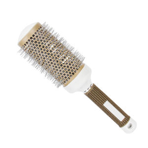 Profesyonel iyonik saç kurutma fırçası seramik termal saç tarak için alüminyum tüp ile ev Styling için özelleştirilebilir Logo - Product Image 3