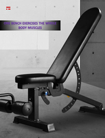 Équipement de gym commercial multifonctionnel : Banc de musculation réglable en métal avec conception 'Flying Bird' et système de câble pour entraînement abdominal couché