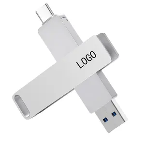 K-ricard tipi C ve USB 2 in 1 OTG Metal USB 3.0 kalem sürücü anahtar tipi C3.1 yüksek hızlı Flasg sürücü Mini Flash sürücü bellek sopa