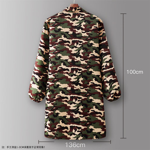 Bata de trabajo camuflada sin forro con logo personalizado <span class=keywords><strong>para</strong></span> hombre, delantal de manga larga, fino <span class=keywords><strong>para</strong></span> <span class=keywords><strong>verano</strong></span>, con impresión de logo personalizado - Product Image 4