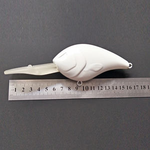 Suministro al por mayor 15cm 43G Señuelo de pesca grande Cuerpo sin pintar Cebo de manivela duro en blanco Labio largo Herramientas de pesca realistas - Product Image 2