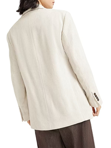 เสื้อสูทผู้หญิงผ้าลูกฟูกแบบกระดุมแถวเดียว - Product Image 3