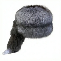 Chapeau d'hiver de luxe en vraie fourrure de renard avec queue pour femme, taille adulte, bonnet chaud en peluche – Utilisation quotidienne pour le cyclisme et le ski, ODM