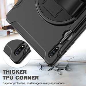 Estuche resistente a prueba de golpes con soporte para bolígrafo S, soporte giratorio para Samsung <span class=keywords><strong>Galaxy</strong></span> <span class=keywords><strong>Tab</strong></span> <span class=keywords><strong>S8</strong></span>, <span class=keywords><strong>ultra</strong></span>, de 14,6 pulgadas, de alta resistencia, de 30-30 cm - Product Image 6