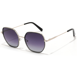 Gafas de Sol Unisex con Marco Metálico Cuadrado, Lentes Marrones, Protección UV400, Estilo Moderno para Adultos - Product Image 4