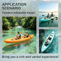 Kayak gonflable OEM, kayak gonflable tandem, bateau gonflable, kayak portable à structure Drop Stitch pour les baies océaniques