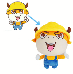 Muñeco <span class=keywords><strong>de</strong></span> <span class=keywords><strong>peluche</strong></span> personalizado <span class=keywords><strong>de</strong></span> cowboy para niños, muñeco <span class=keywords><strong>de</strong></span> <span class=keywords><strong>peluche</strong></span> <span class=keywords><strong>de</strong></span> dibujos animados <span class=keywords><strong>de</strong></span> búfalo Toro personalizado, muñeco peludo profesional personalizado, para regalo - Product Image 1