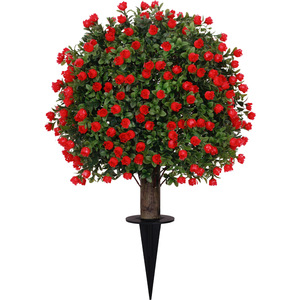 Plantes artificielles de cyprès en topiaire pour extérieur avec piquets, faux arbustes de cèdre résistants aux UV pour la décoration de la véranda. - Product Image 1