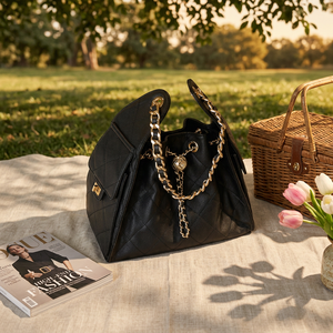 <span class=keywords><strong>Sac</strong></span> à bandoulière de <span class=keywords><strong>luxe</strong></span> pour femme à motif diamant, avec fermeture à chaîne, <span class=keywords><strong>sac</strong></span> à <span class=keywords><strong>main</strong></span> porté épaule ou croisé - Product Image 1