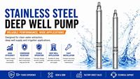 Pompe multi-étages pour l'irrigation agricole, pompe submersible haute pression en acier inoxydable, pompe à eaux usées 1,1 kW 220 V 380 V